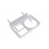 2-in-1 Hair Dryer Wall Mount Bracket Bathroom Shelf, White, Black