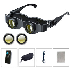DM0125 3X Fishing Binoculars Adjustable Focus Glass Type Binoculars, Hardcover, With Grey Polarised Lens, With Yellow Polarised Lens, With Red Polarised Lens, With Grey + Yellow Lens, With Tricolour Lens