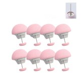 8 PCS Non-marking One-touch Unlocking Mushroom-shaped Quilt Fixer, Pink+Cloth Needle, Gray+Cloth Needle, Blue+Cloth Needle, White+Cloth Needle, Light Pink+Gum Needle, Light Blue+Glue Needle, White+Glue Needle