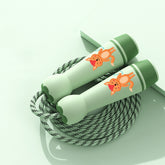 Wooden Handle Adjustable Jump Rope For Children Green(Cotton Rope), Green (Cotton Rope), Red Girl (Cotton Rope), Blue Bear (Cotton Rope), Orange Lion (Cotton Rope), Green (Bamboo Rope), Red Girl (Bamboo Rope), Blue Bear (Bamboo Rope)