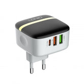 LDNIO A3513Q 32W QC3.0 3 USB Ports Phone Adapter, EU Plug with Micro USB Cable, EU Plug with 8 Pin Cable, EU Plug with Type-C Cable, EU Plug with Type C to 8 Pin Cable, UK Plug with Micro USB Cable, UK Plug with 8 Pin Cable, UK Plug with Type-C Cable