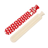2L Long-strip Multifunctional Water-filled Rubber Hot Water Bags, Spec: Red White Heart, Red White Heart