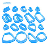 18 In 1 Soft Clay Earring Molds DIY Handmade Clay Cutter Clay Earrings Making Molds, 18 In 1 (Blue), 18 In 1 (Purple), 18 In 1 (Pink), 18 In 1 (Yellow)