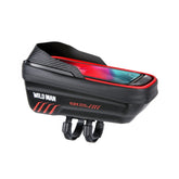 WILD MAN E12X 1L EVA Hard Shell Waterproof and Anti-fall Bicycle Bag with Touch Function, E12X (Red), E12X (Black)