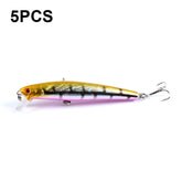 5 PCS M0205 9.6cm/9.8g Minnow Bionic Fake Bait Plastic Floating Hard Bait, M0205 2, M0205 3, M0205 4, M0205 5, M0205 6, M0205 1