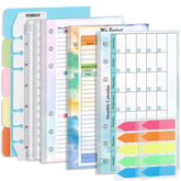 A6 6 Hole Budget Book Loose-leaf Replacement Core Handbook Insert,Spec:, Kit 1, 3 In 1, Monthly Plan 56 Sheets, Budget Page 56 Sheets, Weekly Plan 108 Sheets