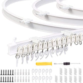 Model Steel Rail Bending Curtain Rail Flexible Guide Set, Size:, 3m White
