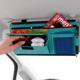 DE RAN FU Car Shade Glasses Box Storage Bag Car Flip Fur Glue Box Zipper Card Bag, 8018 Blue, 8018 Black, 8018 Brown, 8018 Grey