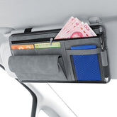 DE RAN FU Car Shade Glasses Box Storage Bag Car Flip Fur Glue Box Zipper Card Bag, 8018 Grey, 8018 Blue, 8018 Black, 8018 Brown