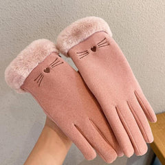 A56 Keep Warm Touch Screen Plus Velvet Thick Anti-Cold Riding Gloves, A56 Black, A56 Pink, A56 Gray
