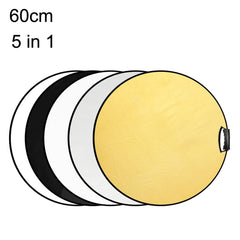 Selens 5 In 1 (Gold / Silver / White / Black / Soft Light) Folding Reflector Board, Size: 100cm Triangle, 60cm Round, 80cm Round, 110cm Round, 60x90cm, 80x120cm, 120x180cm, 150x200cm, 80cm Triangle, 110cm Triangle
