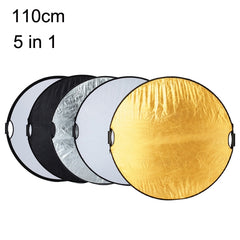 Selens 5 In 1 (Gold / Silver / White / Black / Soft Light) Folding Reflector Board, Size: 100cm Triangle, 60cm Round, 80cm Round, 110cm Round, 60x90cm, 80x120cm, 120x180cm, 150x200cm, 80cm Triangle, 110cm Triangle
