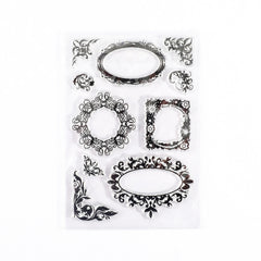 5 PCS Vintage Botanical Arrangement Handbook Clear Silicone Stamp