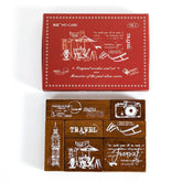 MOCARD 7 In 1 Wooden Stamp Set Handbook DIY Material, 7 In 1 Listening Wind, 7 In 1 Senyu Traveler, 7 In 1 Handicraft Diary, 7 In 1 Floating