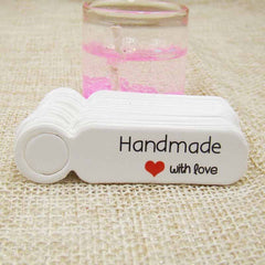 100pcs /Set Small Retro Baking Label DIY Jewelry Price Tag Bookmark Gift Card, Thankyou Cowhide, Handmade White, Thankyou White, Handmade Cowhide, Price Cowhide, Price White