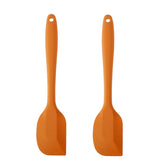 2pcs Large Integrated Silicone Scraper Chocolate Cream Mixing Knife, Large Orange, Large Red, Large Pink, Large Yellow, Large Blue, Large Black, Large Green, Large Purple