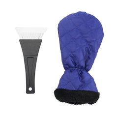 Thick Waterproof Snow Removal Shovel Car Warm Gloves, Black, Green, Blue