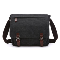 Versatile Canvas Shoulder Messenger Bag Business Computer Bag, Khaki Large, Dark Blue Large, Coffee Large, Black Large, Khaki Medium, Dark Blue Medium, Coffee Medium, Gray Large, Gray Medium, Green Large, Green Medium