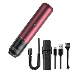 Pinjia P12 High Power Handheld Wireless Vehicles / Household Vacuum Cleaner, P12 Elegant Black, P12 Wine Red