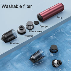 Pinjia P12 High Power Handheld Wireless Vehicles / Household Vacuum Cleaner, P12 Elegant Black, P12 Wine Red