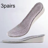 3pairs Winter Velvet Insoles Warm Inner Height Increase Insoles, 3.5cm Gray