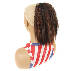 LS868 Drawstring Fixed Corn Perm Curly Wig Fluffy Short Ponytail Wigs, 1B, 1BH27, 1BH30, 1BH33, 1BH613, 1BHBlue2, 1BHBug, 1BT27, 1BT30, 1BTBlue2, 1BTBug, 2, 4, 4H27, 16, 27