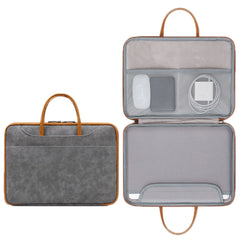 Baona Leather Fully Open Portable Waterproof Computer Bag, 13/13.3 inches, 14 inches, 15/15.6/16 inches