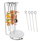 Stainless Steel Kebab Barbecue Hanging Rack Thick Skewers String Incense Stand, With 4 Stitches, With 5 Stitches, With 6 Stitches