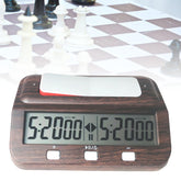 HQT101w Plastic Chess Clock Go Chess Timer, HQT101w Wood Grain