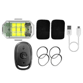 Remote Control LED Car Modified Electric Car Warning Tail Light, 1 Light+1 RC, 2 Light +1 RC