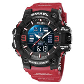 SMAEL 8049 Waterproof Sports Watch Men Multi-function Night Light Electronic Watch