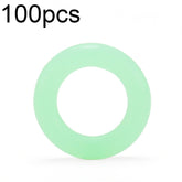 100pcs Outdoor Camping Nail Luminous Circle Multifunctional Silicone Reflective Warning Ring, Luminous Circle