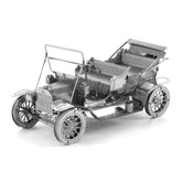 3D Three-dimensional Metal Car Assembly Model DIY Puzzles Toy, 1908 T-shaped Cars, 1965 Mustang, Kart, BZS G500, Cable Car, Taxi, Fire Truck, Bullet Train, Nissans Coupe, D51 Train Head, KMK F450, Sportcar, Half-track Motorcycle, Rocket Launcher