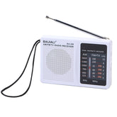 BAIJIALI BJL228 Retro Portable Two Band FM AM Radio Built-in Speaker, BJL228 White, BJL228 Black