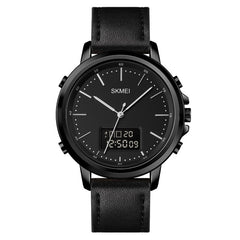 SKMEI 1652 Dual Movement Sports Leather Alloy Male Watch, Rose Gold Shell White Machine, Rose Gold Shell Black Machine, Gold Shell White Machine, Gold Shell Black Machine, Black Shell White Machine, Black Shell Black Machine, Silver Shell White Machine...