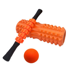 Crescent Hollow Foam Roller Yoga Column Set Fitness Muscle Relaxation Massager Set, 3pcs/set