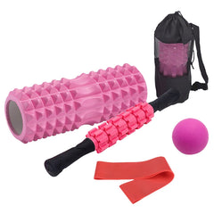 Crescent Hollow Foam Roller Yoga Column Set Fitness Muscle Relaxation Massager Set, 5pcs/set
