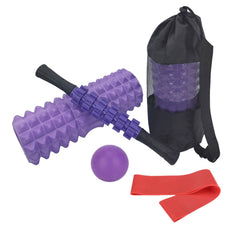 Crescent Hollow Foam Roller Yoga Column Set Fitness Muscle Relaxation Massager Set, 5pcs/set