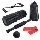 Crescent Hollow Foam Roller Yoga Column Set Fitness Muscle Relaxation Massager Set, 6pcs/set