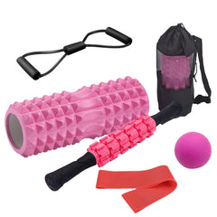 Crescent Hollow Foam Roller Yoga Column Set Fitness Muscle Relaxation Massager Set, 6pcs/set
