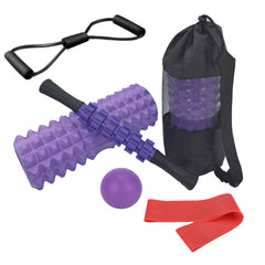 Crescent Hollow Foam Roller Yoga Column Set Fitness Muscle Relaxation Massager Set, 6pcs/set