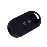 For Fiat 500 2pcs Folding 3 Button Remote Control Silicone Case