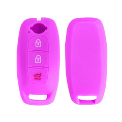 For 2023 Nissan Altima 2pcs Three-Button Key Silicone Protective Case, Black, Red, Rose Red, Pink, Blue, Apple Green, Orange, Sea Blue, Purple, Luminous Blue, Luminous Green, White