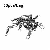 HENGJIA SS007 50pcs/bag B-pin Connector 8 Shape Swivel Loop Accessories, 1/0+5B (60mm), 2/0+5B (57mm), 3/0+6B (67mm), 4/0+6B (70mm), 5/0+6B (78mm), 1+5B (56mm), 2+4B (49mm), 3+4B (49mm), 4+4B (45mm), 5+3B (42mm), 6+3B (41mm), 7+3B (39mm), 8+2B (34mm)
