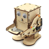 Robot Eating Coins Kids DIY Science Toy Educational Scientific Experiment Kit Wood Craft, Robot Eating Coins