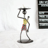 Retro Wrought Iron Man-shaped Candlestick Ornament Restaurant Table Decoration Props, 20, 21, 22, 23, 26, 27
