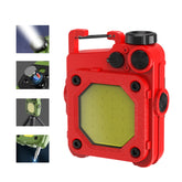 Mini Keychain COB Flashlight USB Rechargeable Magnetic Work Light For Outdoor Camping, Red, Black, Yellow