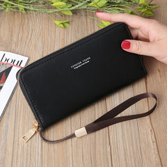 Scrub Long Wallet Lady Wallet Handbag Zipper Purse