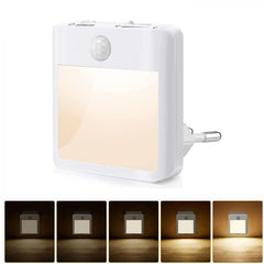 NL2101 Motion Sensor LED Night Light AC Plug Dimming Sleep Lights,Spec:, NL2101 Warm EU Plug, NL2101 Warm and White EU Plug, NL2101 Warm US Plug, NL2101 Warm and White US Plug, NL2101 Warm UK Plug, NL2101 Warm and White UK Plug