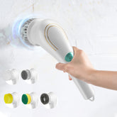 Multifunctional Electric Cleaning Brush Handheld Kitchen Dishwashing Brush with 5 Replacement Heads, 5 In 1 Brush Head +Machine